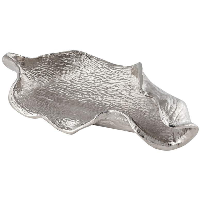 Image 1 Featherstone 15" Wide Nickel Finish Metal Accent Bowl