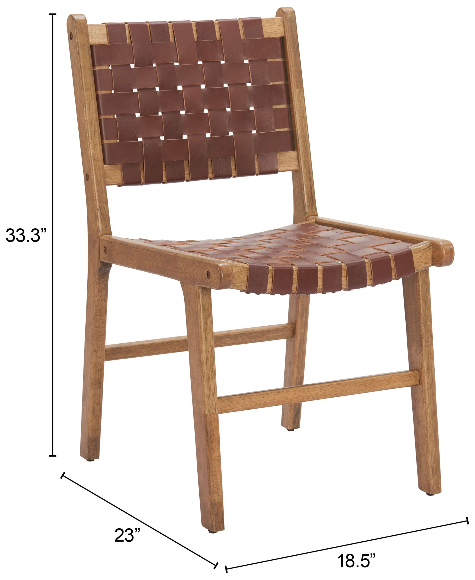 Feder Dining Chair (Set of 2) Brown