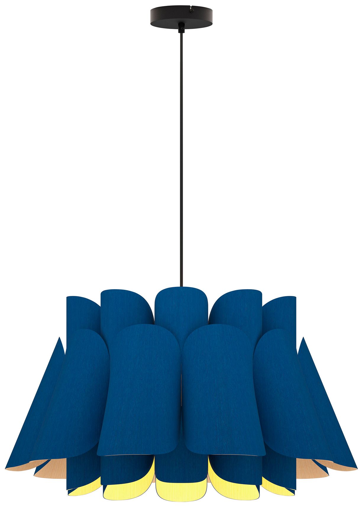 Federica Pendant WEP Light - Black Finish - Blue Shade Made to Order