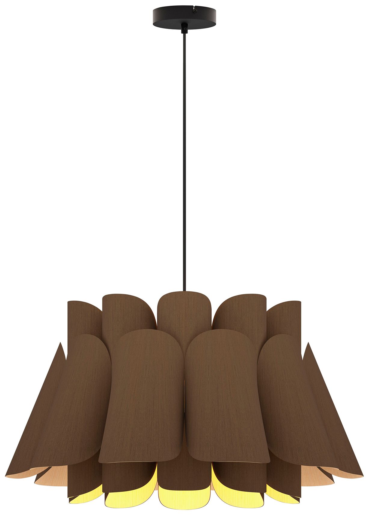 Federica Pendant WEP Light - Black Finish - Ebony Shade Made to Order
