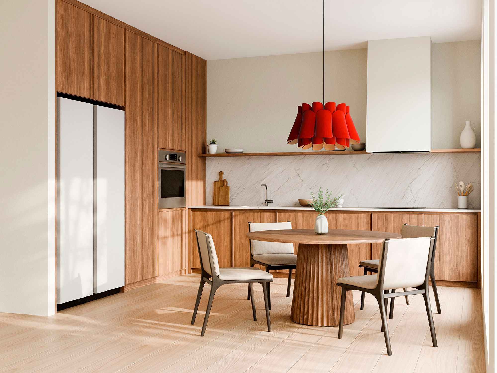 Image 2 Federica Pendant WEP Light - Black Finish - Red Shade Made to Order more views