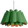 Federica Pendant WEP Light Collection - Black Finish - Green Shade