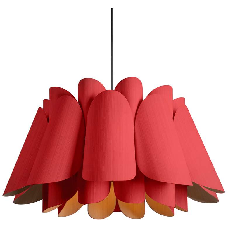 Image 1 Federica Pendant WEP Light Collection - Black Finish - Red Shade