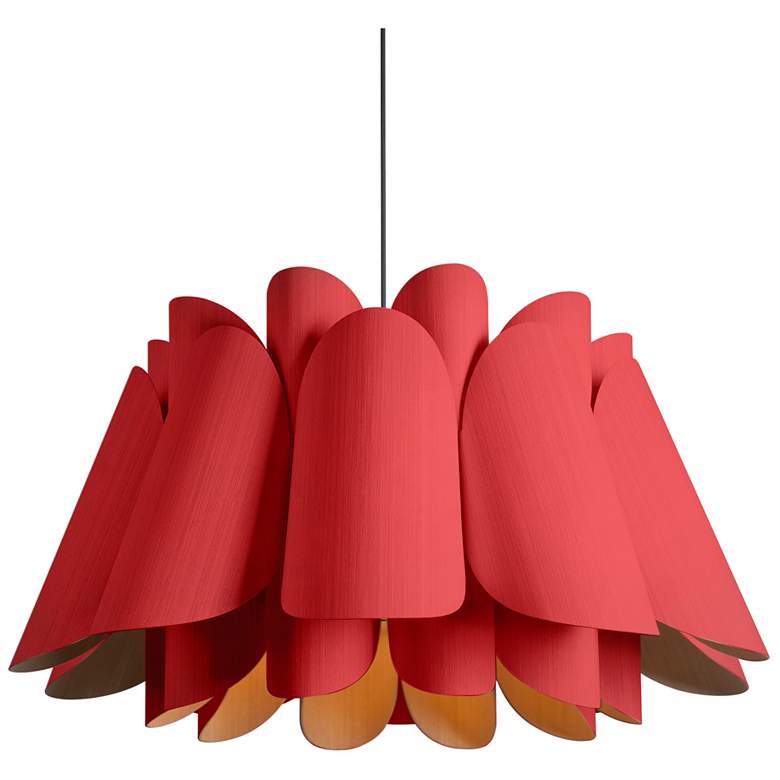 Image 1 Federica Pendant WEP Light Collection - Black Finish - Red Shade