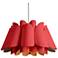 Federica Pendant WEP Light Collection - Black Finish - Red Shade
