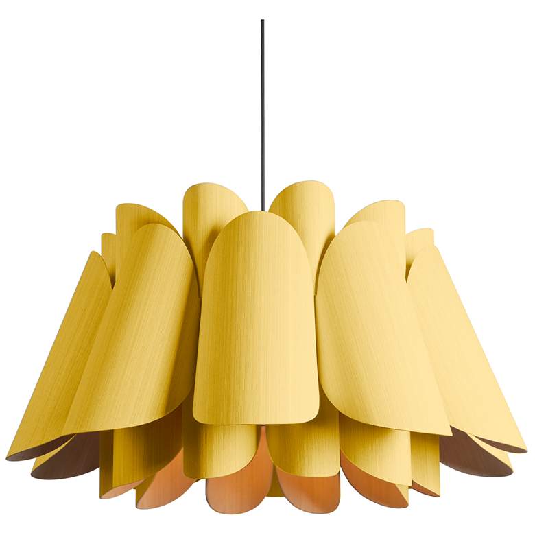 Image 1 Federica Pendant WEP Light Collection - Black Finish - Yellow Shade