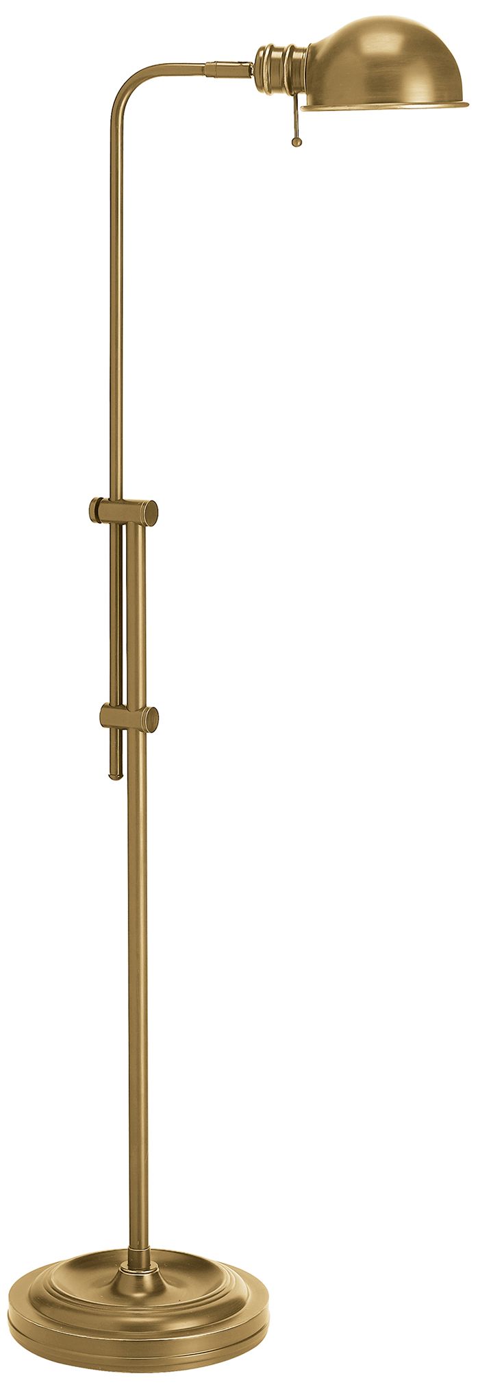 Image 2 Fedora 40" High Aged Brass Adjustable Pharmacy Floor Lamp