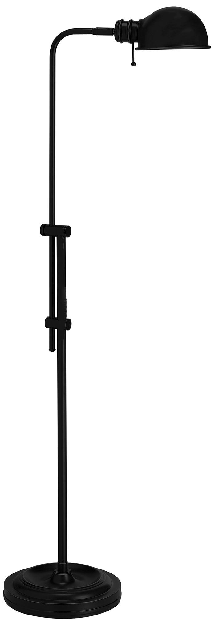 Image 2 Fedora 40" High Matte Black Adjustable Pharmacy Floor Lamp