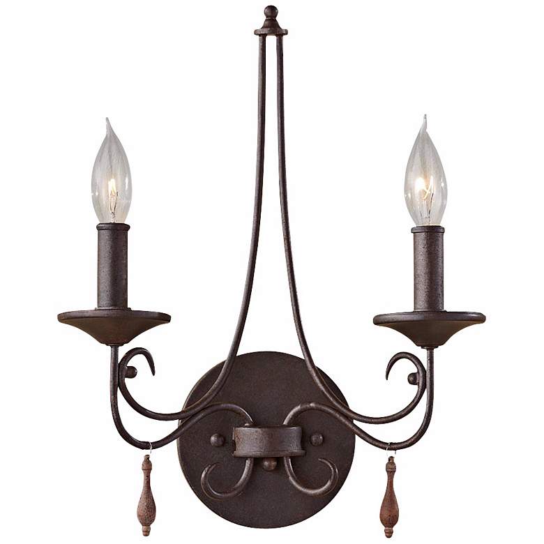 Image 1 Feiss Aliya 12 inch Wide Rustic Iron Wall Sconce