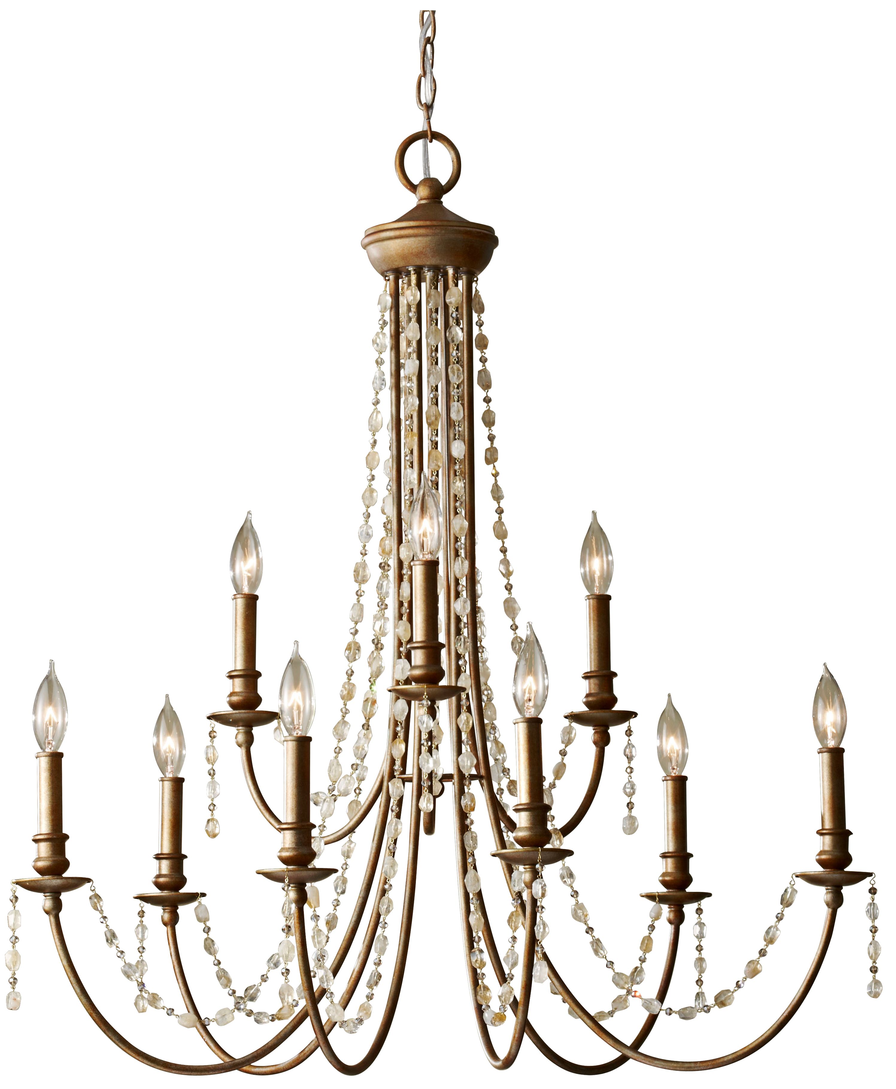 Feiss Aura 32 3/4" Wide Rustic Silver Chandelier