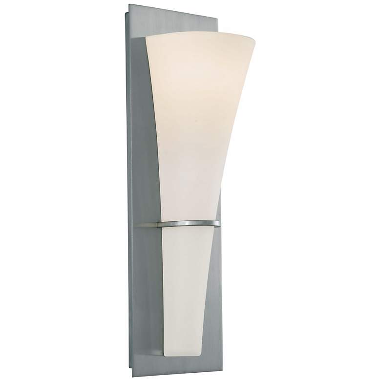 Image 1 Feiss Barrington 15 1/4 inch High Brushed Steel Wall Sconce
