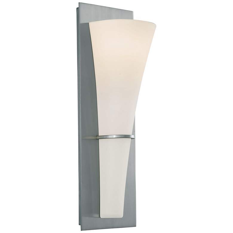 Image 1 Feiss Barrington 15 1/4" High Brushed Steel Wall Sconce