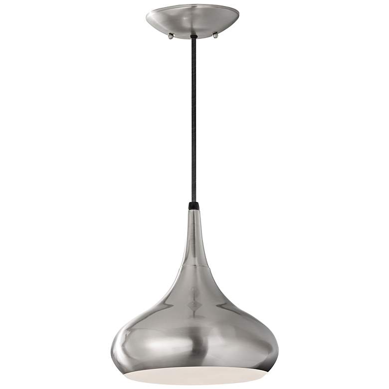 Feiss Beso 10&quot; Wide Brushed Steel Mini Pendant