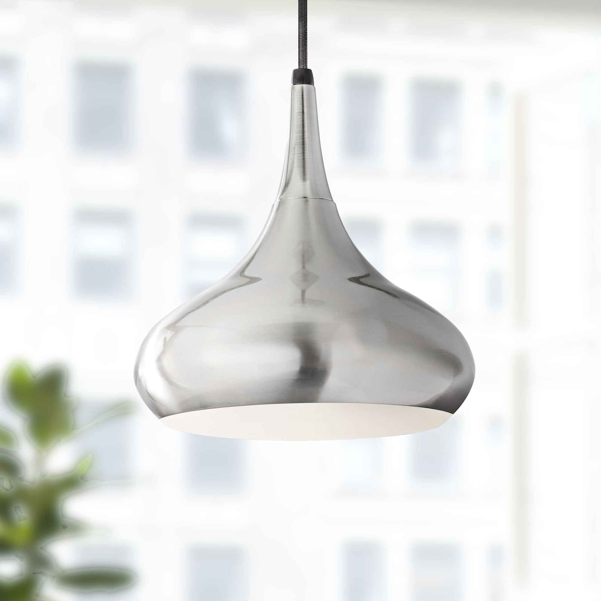 brushed steel pendant