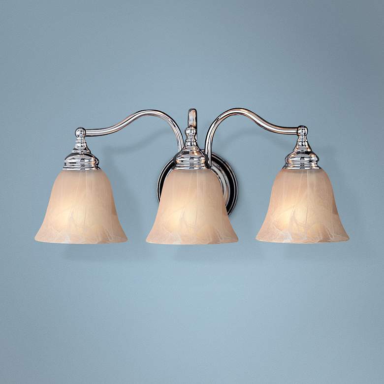 Image 1 Feiss Bristol Collection 18"W Chrome 3-Light Bath Fixture