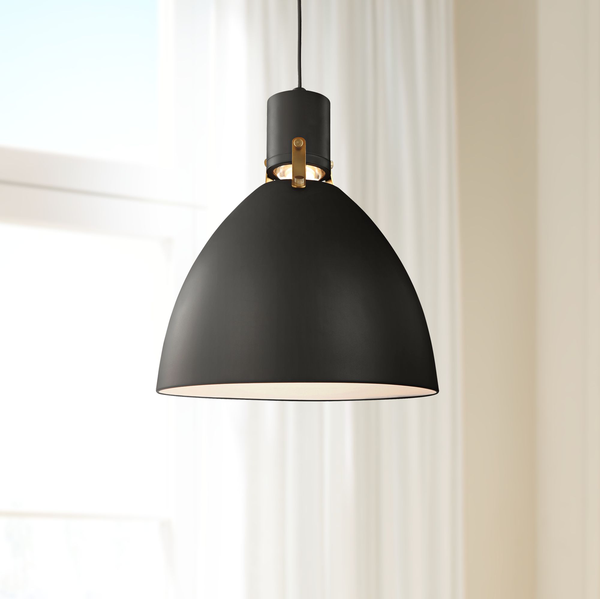 flat black pendant lights