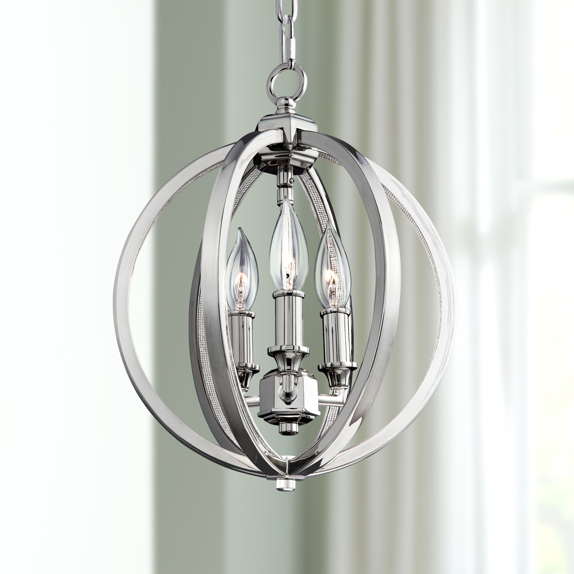 feiss globe pendant