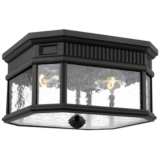 Feiss Cotswold Lane 11 1/2&quot; Wide Black Outdoor Ceiling Light