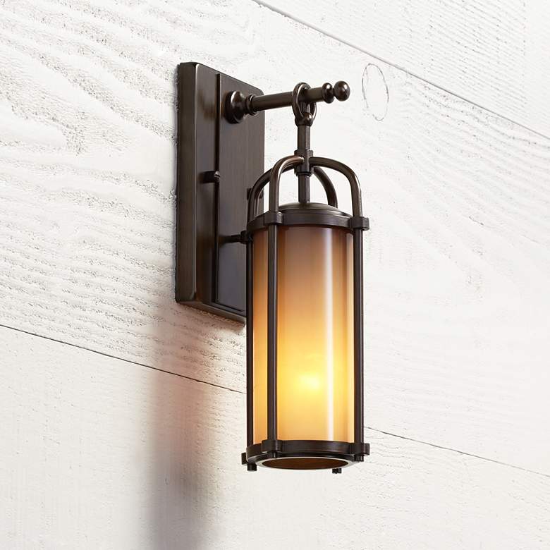 Image 1 Feiss Dakota 13 1/4 inch High Outdoor Wall Light