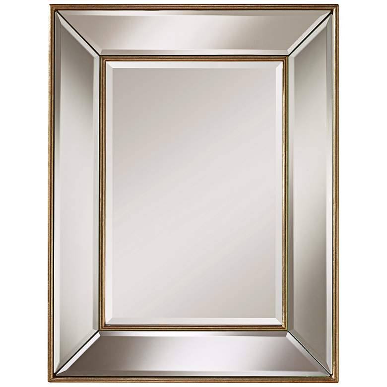 Image 1 Feiss Drake 26 3/4 inch High Silver Leaf  Wall Mirror