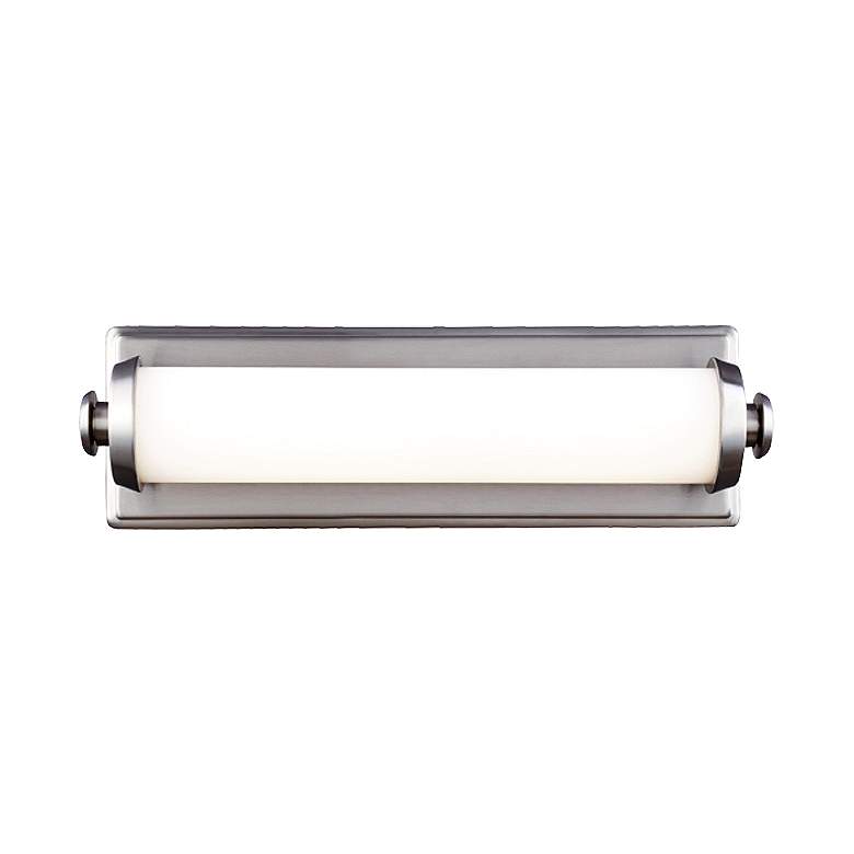Image 1 Feiss Edgebrook 15 inch Wide Satin Nickel LED Wall Sconce