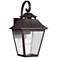 Feiss Galena 16" High Sable Steel Outdoor Wall Light