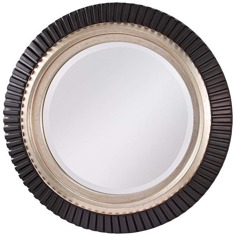 Image 1 Feiss Geary 32 inch Wide Framed Round Wall Mirror