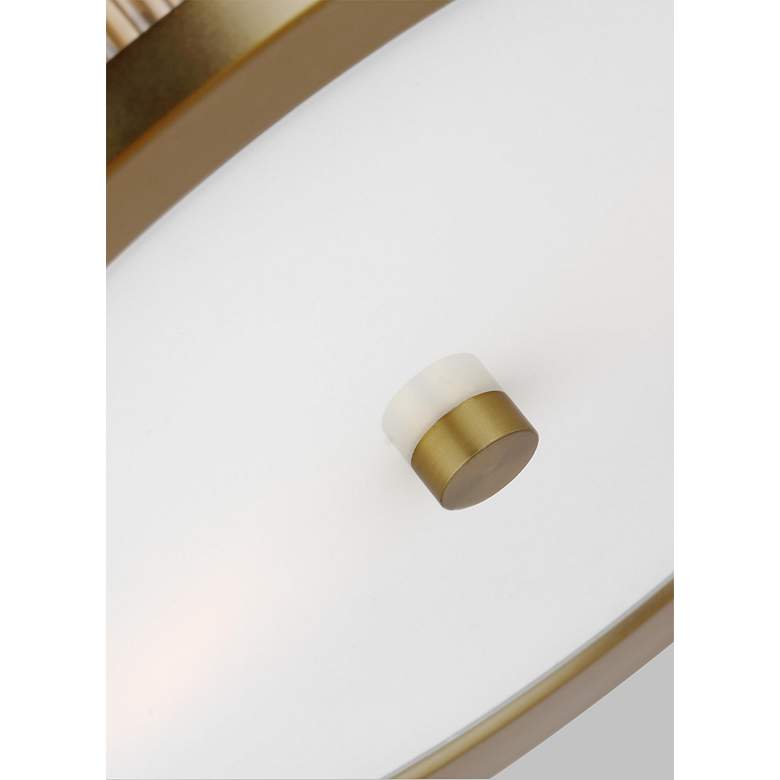 Image 4 Feiss Geneva 14" Wide Burnished Brass Drum Ceiling Light more views