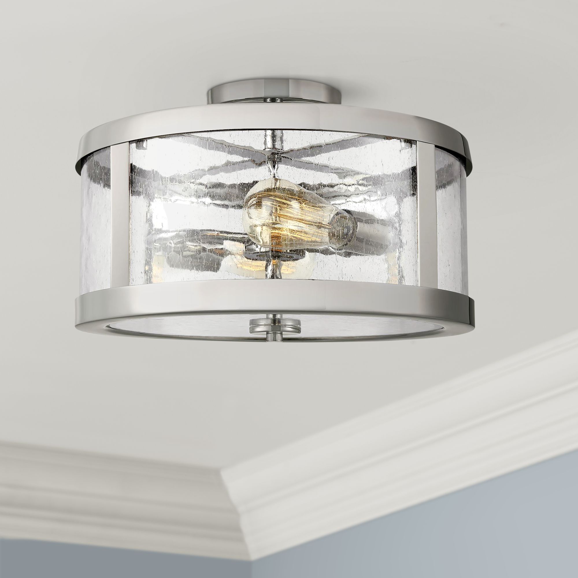 polished nickel ceiling light