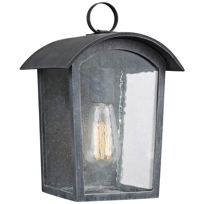Image 1 Feiss Hodges 11 3/4 inch High Ash Black Outdoor Wall Light
