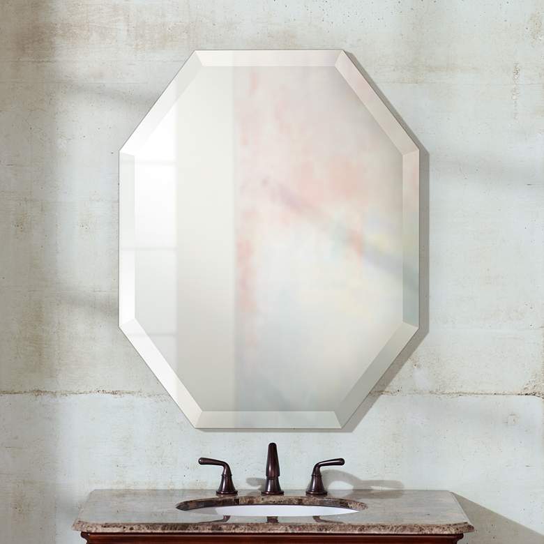 Image 1 Feiss Infinity 30 inch High Octagonal Wall Mirror