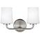 Feiss Jennie 9" High 2-Light Satin Nickel Wall Sconce