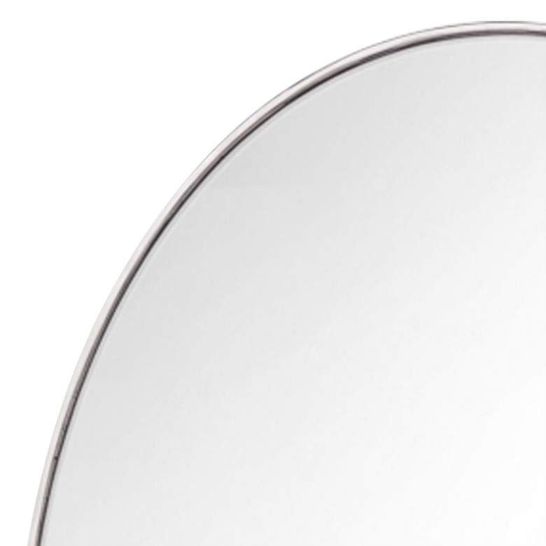 Image 2 Feiss Kit Polished Nickel 24 inch x 36 inch Oval Wall Mirror more views