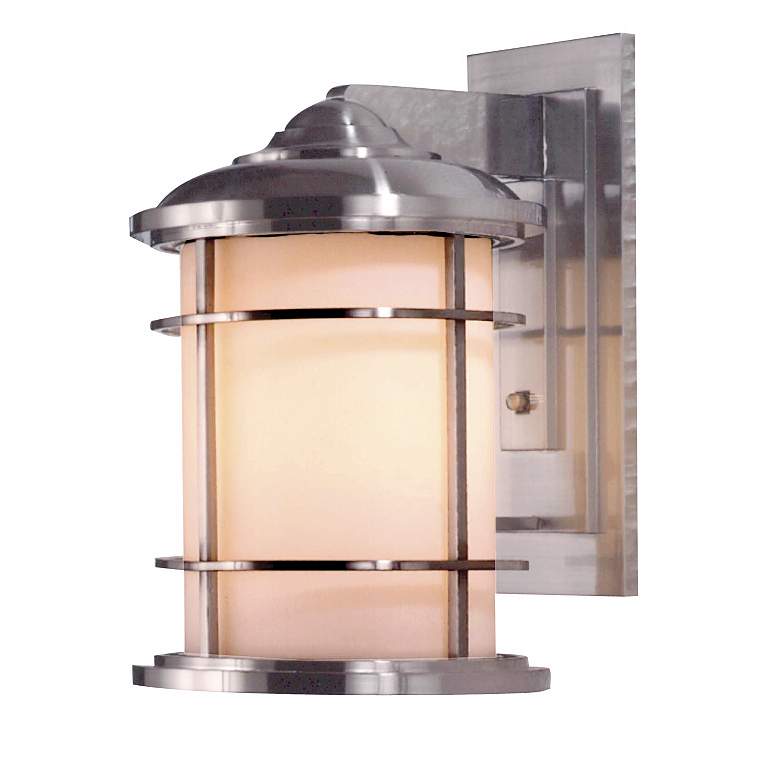 Image 1 Feiss Lighthouse 15 inch High Steel Outdoor Wall Light