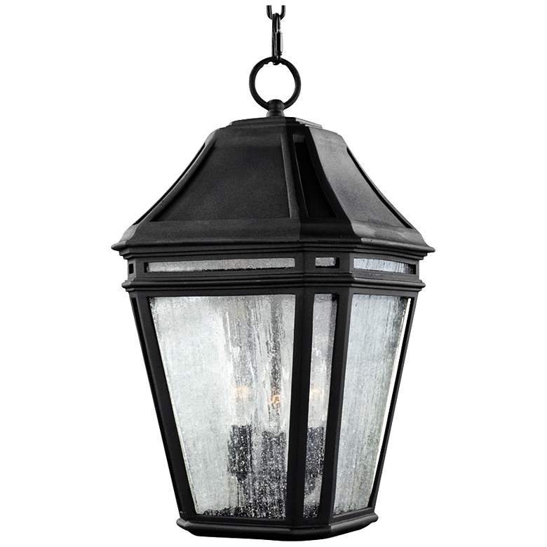 Image 1 Feiss Londontowne 17 1/4"H Black Outdoor Hanging Light