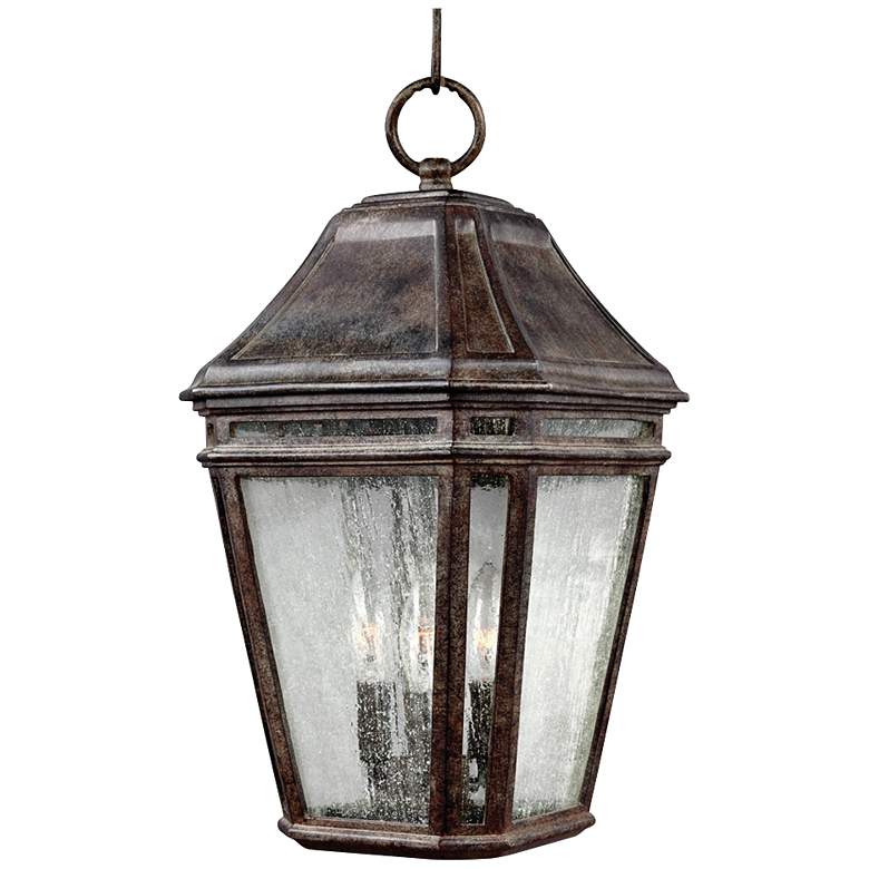Image 1 Feiss Londontowne 17 1/4 inchH Chestnut Outdoor Hanging Light