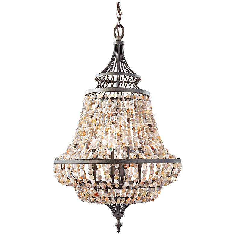 Image 1 Feiss Maarid 18 1/4" Wide Rustic Iron Chandelier