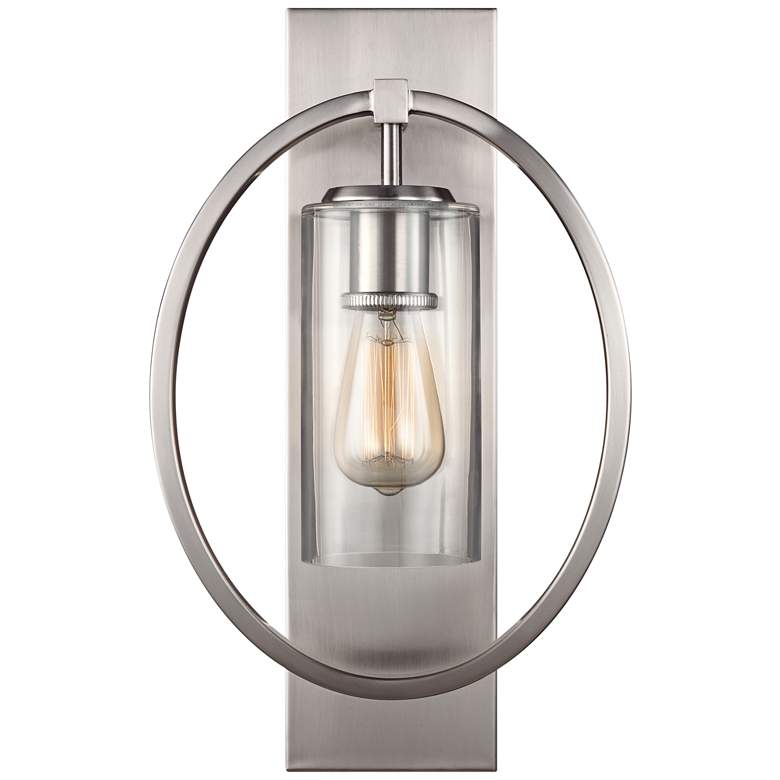 Image 1 Feiss Marlena 18" High Satin Nickel Wall Sconce
