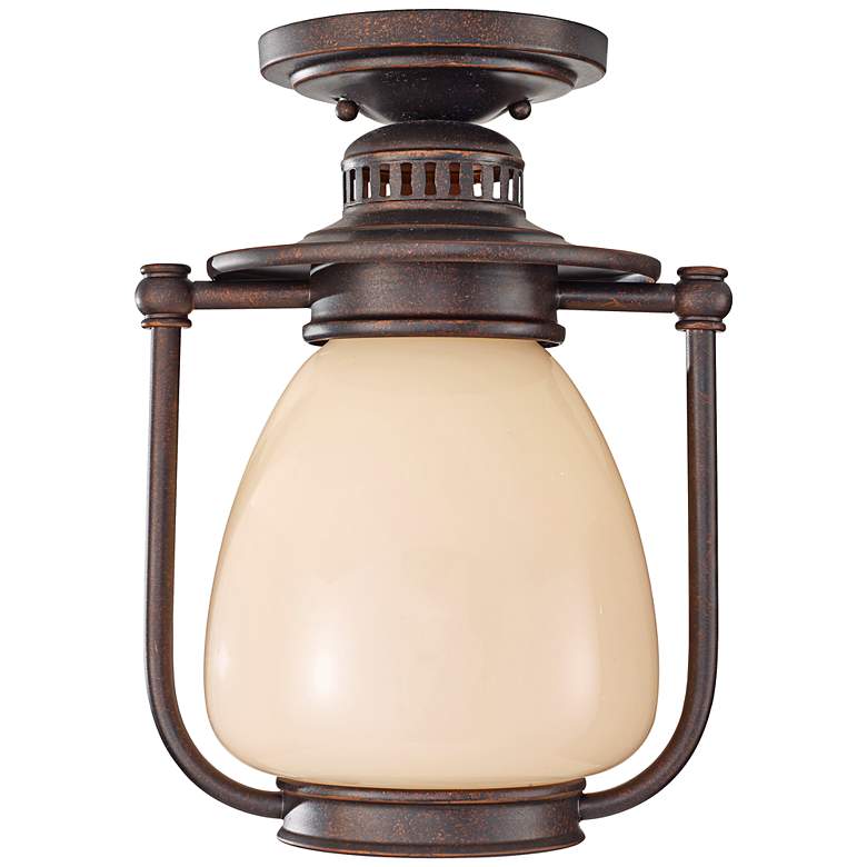 Image 1 Feiss McCoy Grecian Bronze Outdoor CFL Ceiling Lantern