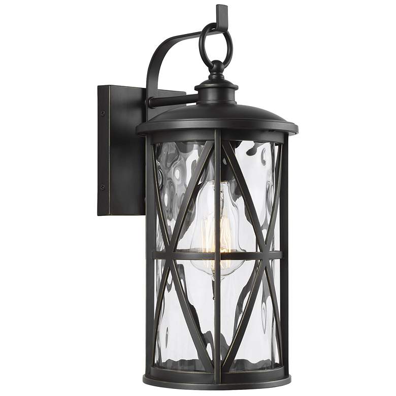 Image 1 Feiss Millbrooke 15 1/2"H Antique Bronze Outdoor Wall Light