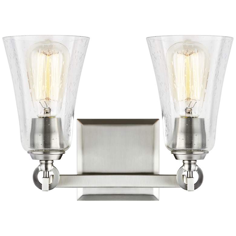 Feiss Monterro 9 1/2&quot; High Satin Nickel 2-Light Wall Sconce more views
