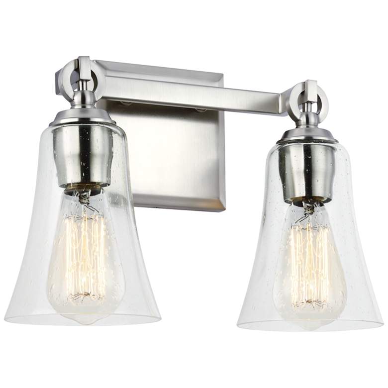 Feiss Monterro 9 1/2&quot; High Satin Nickel 2-Light Wall Sconce more views