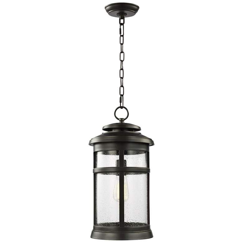 Image 1 Feiss Newport 18 1/2"H Antique Bronze Outdoor Hanging Light