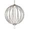 Feiss Oberlin 20"W Satin Nickel 2-Light LED Orb Pendant