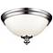 Feiss Parkman 13" Wide Brushed Steel Ceiling Light
