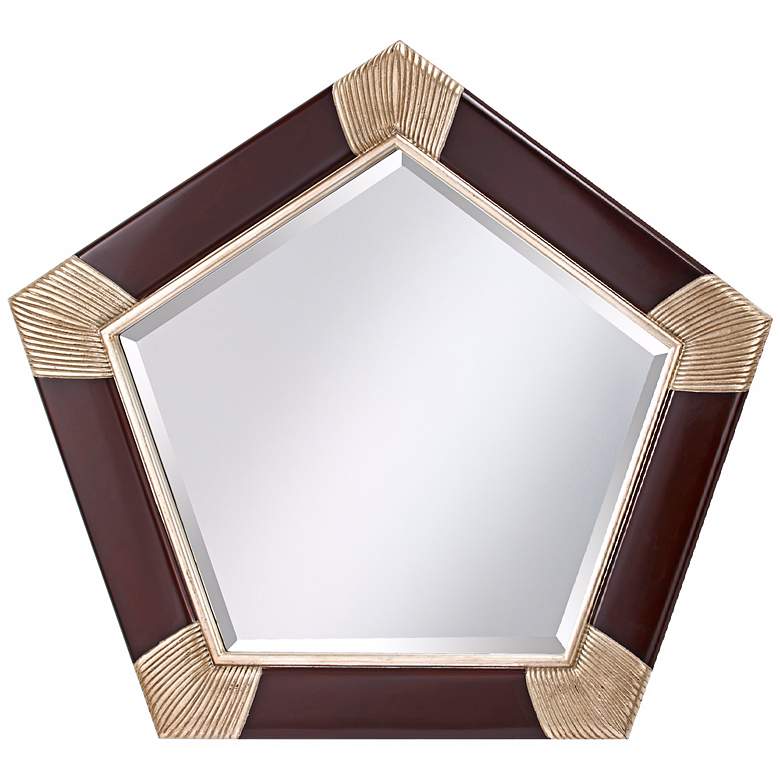 Image 1 Feiss Penelope 41 3/4" Wide Pentagon Wall Mirror
