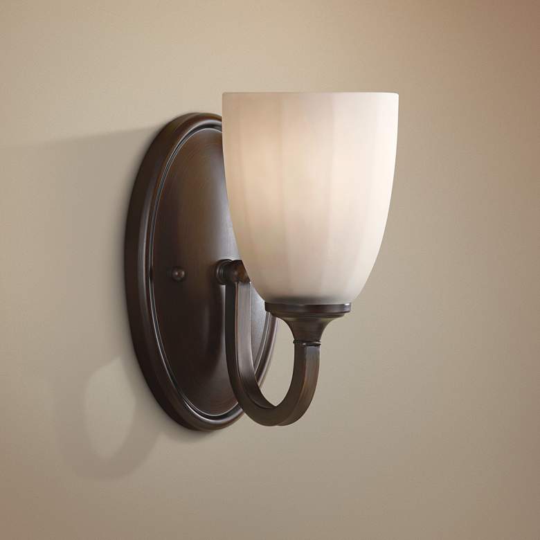 Image 1 Feiss Perry 8 3/4" High Heritage Bronze Wall Sconce