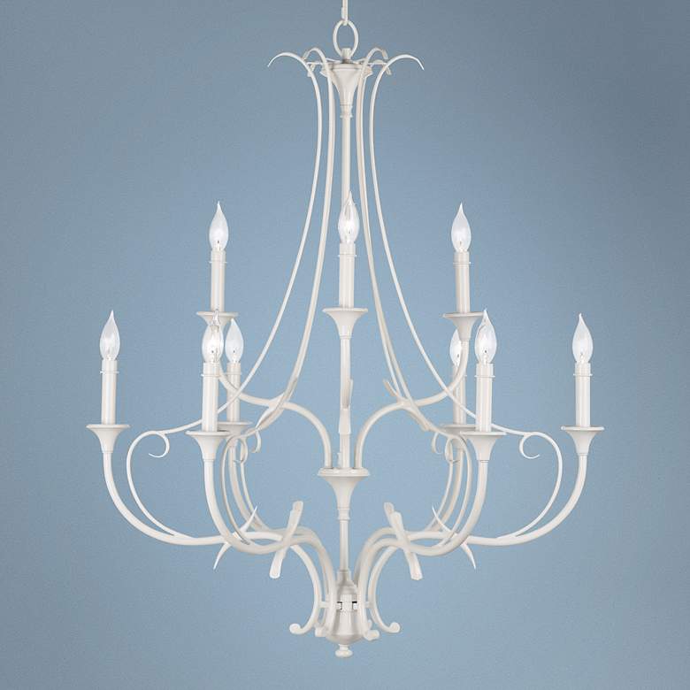 Image 1 Feiss Peyton Saltspray 31" Wide 9-Light White Chandelier