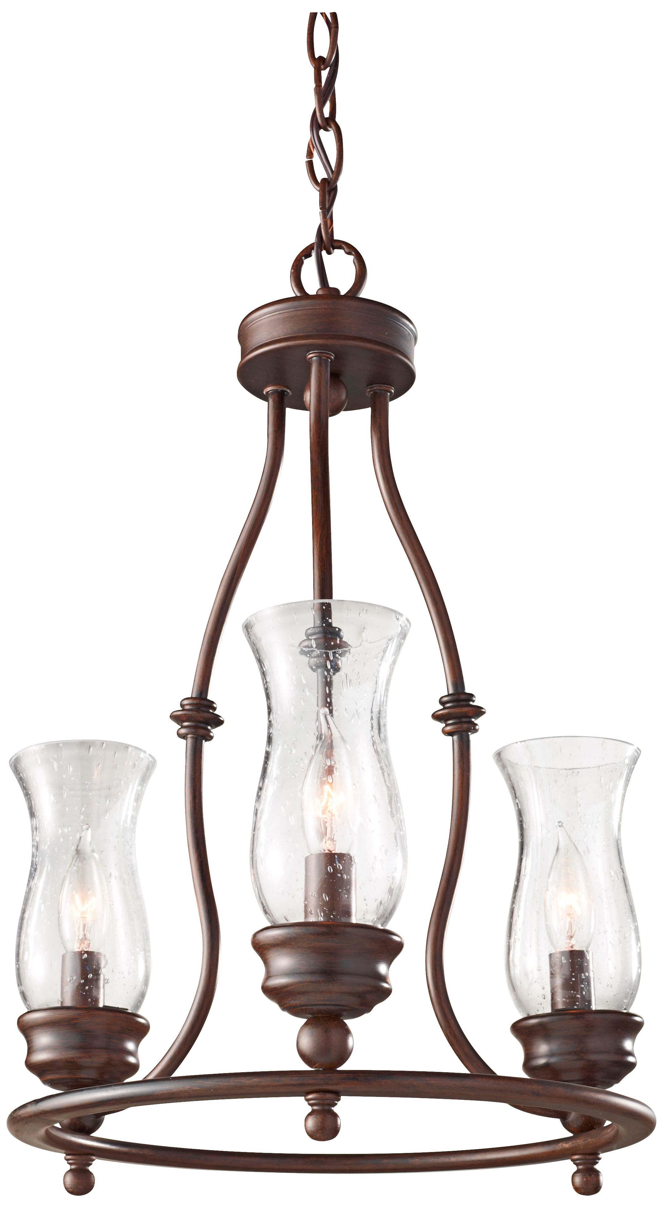 Feiss Pickering Lane 15" Wide 3-Light Bronze Mini Chandelier