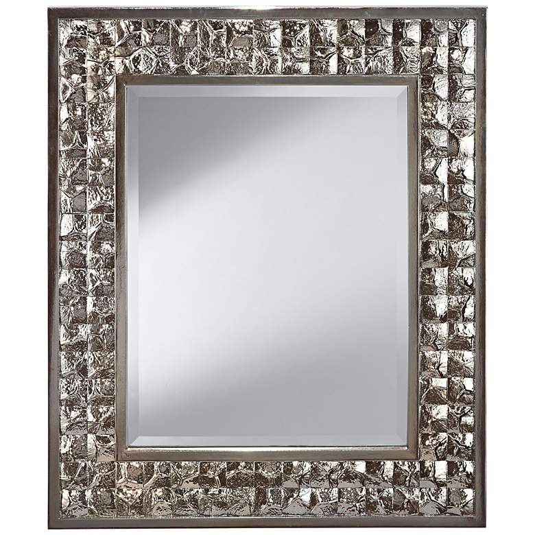 Image 1 Feiss Scott 31 inch x 37 inch Electric Platinum Wall Mirror